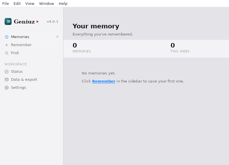 Screenshot of Geniuz