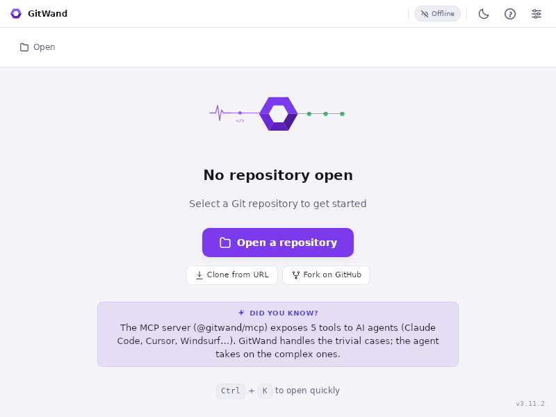 Screenshot of GitWand