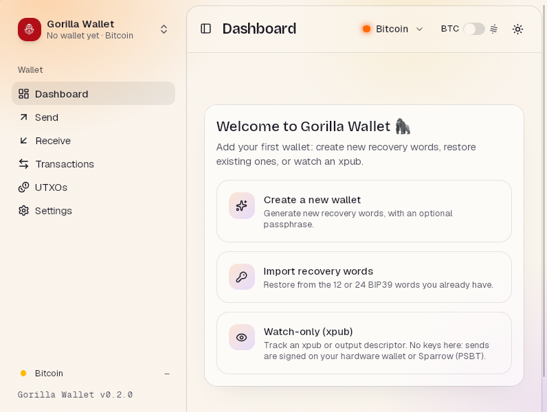 Screenshot of Gorilla_Wallet