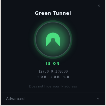 Screenshot of GreenTunnel