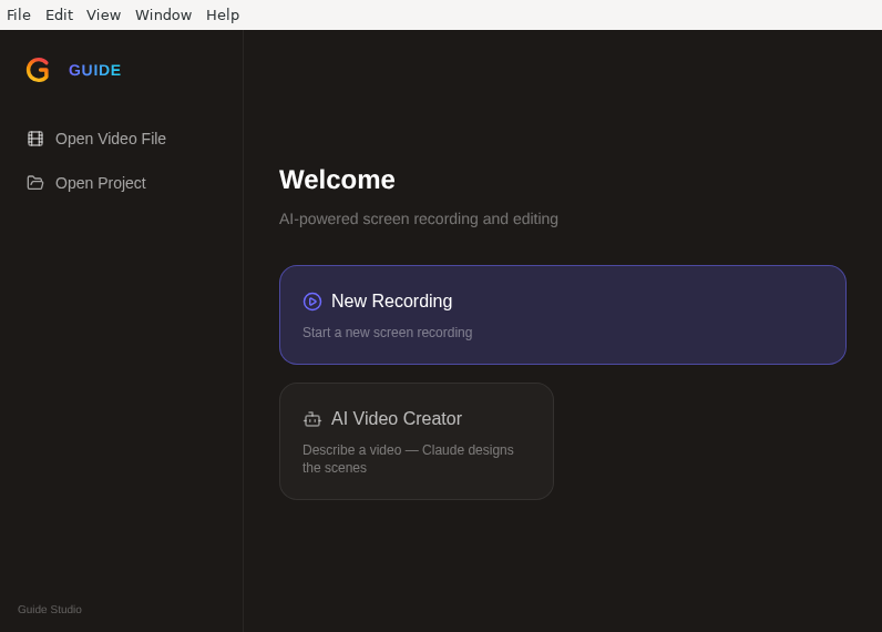 Screenshot of Guide_Studio