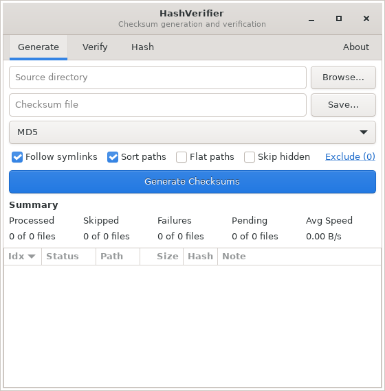 Screenshot of HashVerifier