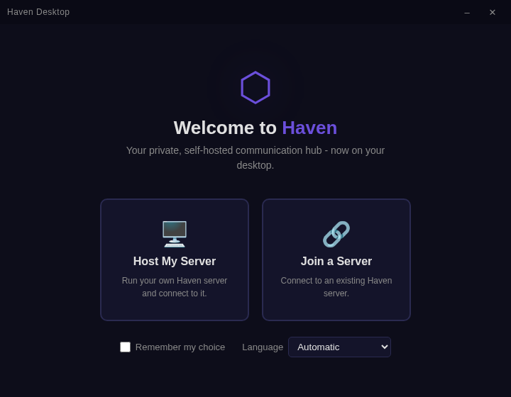 Screenshot of Haven_Desktop