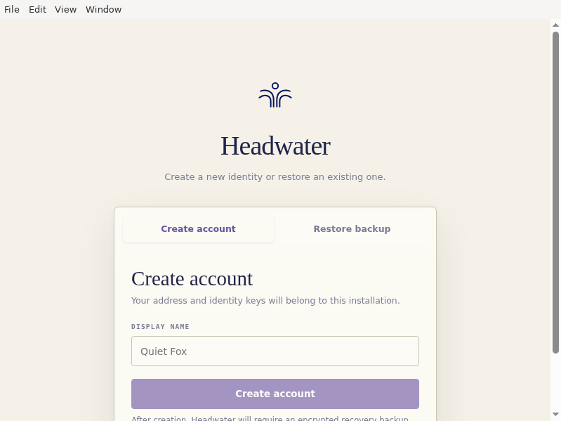 Screenshot of Headwater