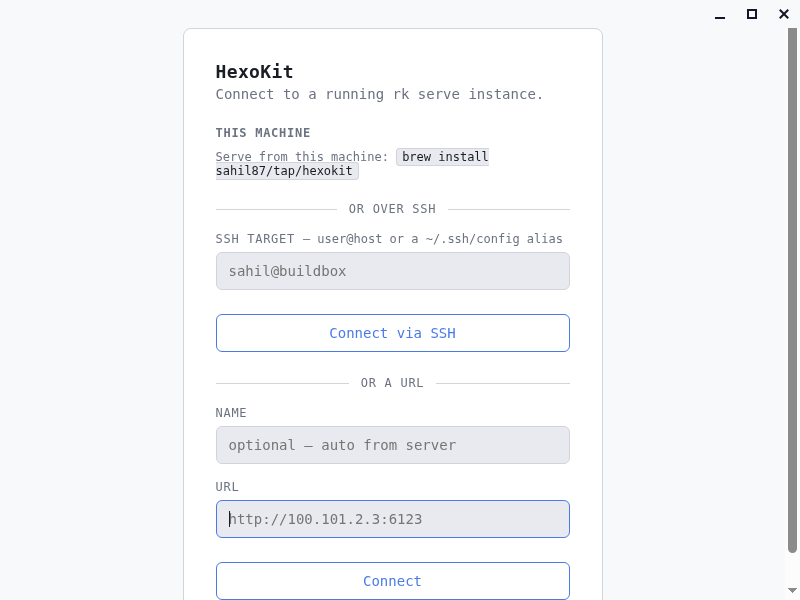 Screenshot of HexoKit
