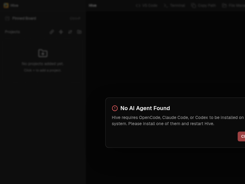 Screenshot of Hive