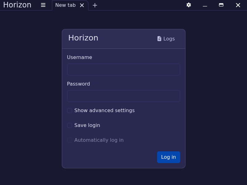 Screenshot of Horizon
