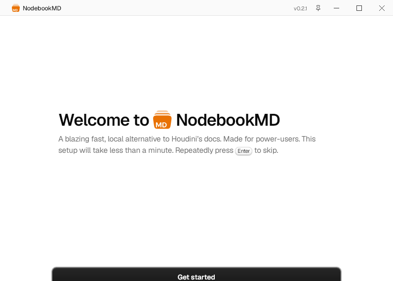 Screenshot of HoudiniMD