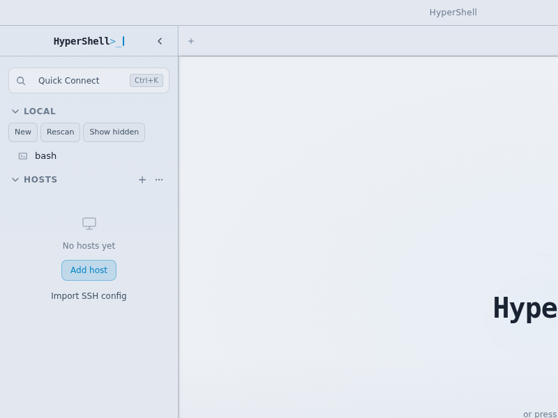 Screenshot of HyperShell