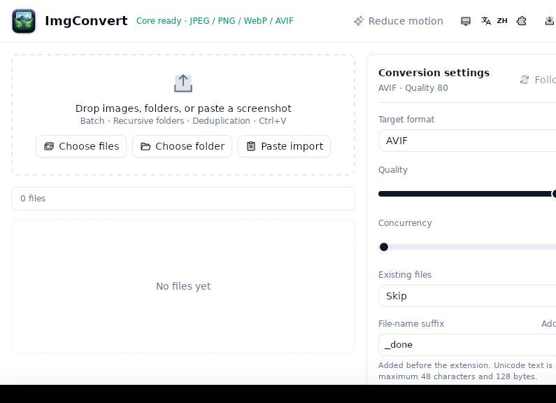 Screenshot of ImgConvert