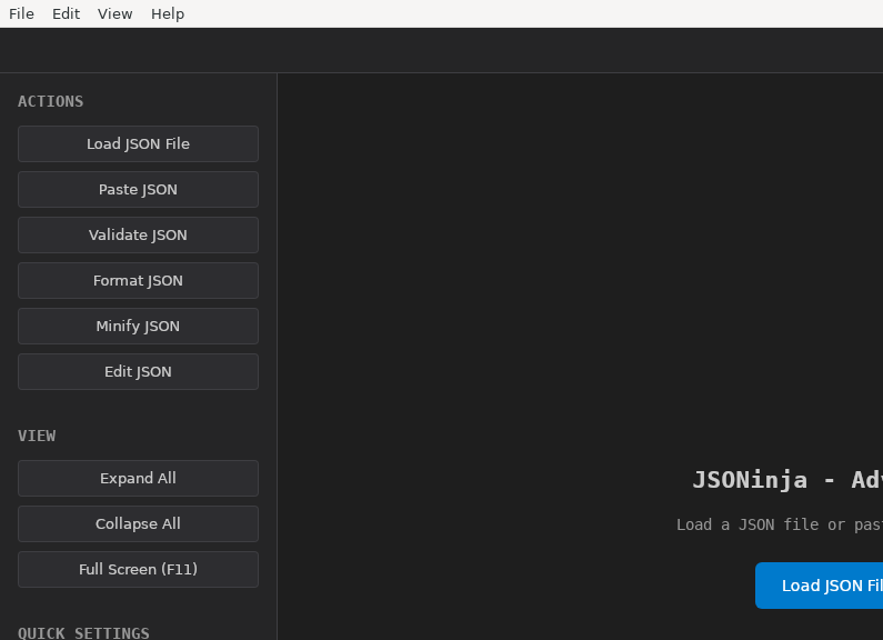 Screenshot of JSONinja