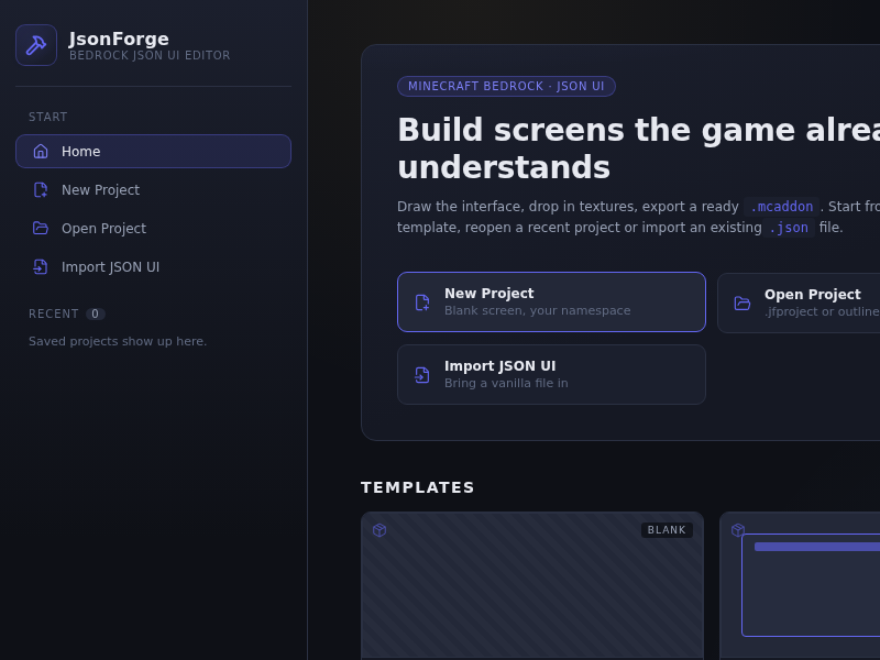Screenshot of JsonForge