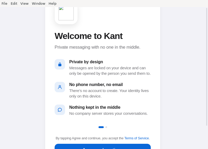 Screenshot of Kant