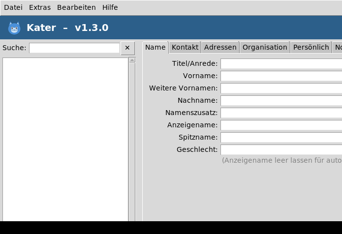 Screenshot of Kater