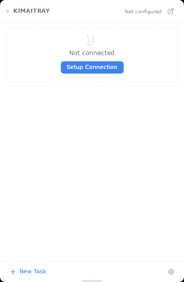 Screenshot of KimaiTray