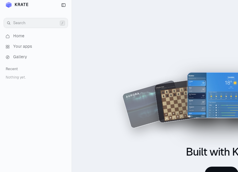 Screenshot of Krate