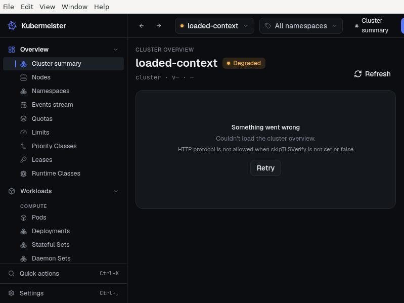 Screenshot of Kubermeister
