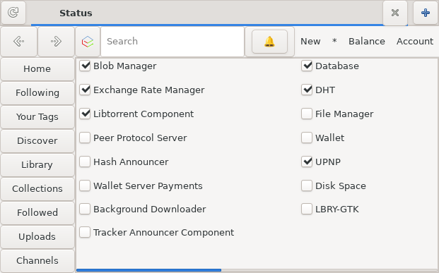 Screenshot of LBRY-GTK