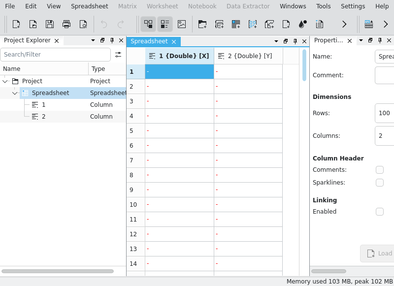 Screenshot of LabPlot