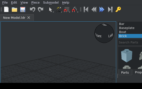 Screenshot of LeoCAD