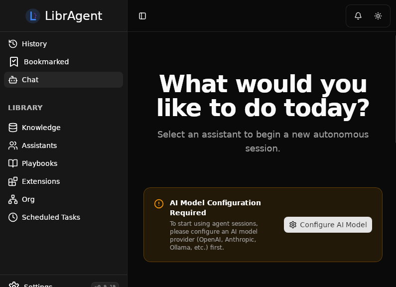 Screenshot of LibrAgent