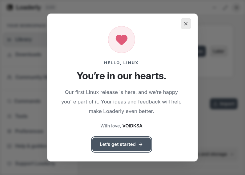 Screenshot of Loaderly