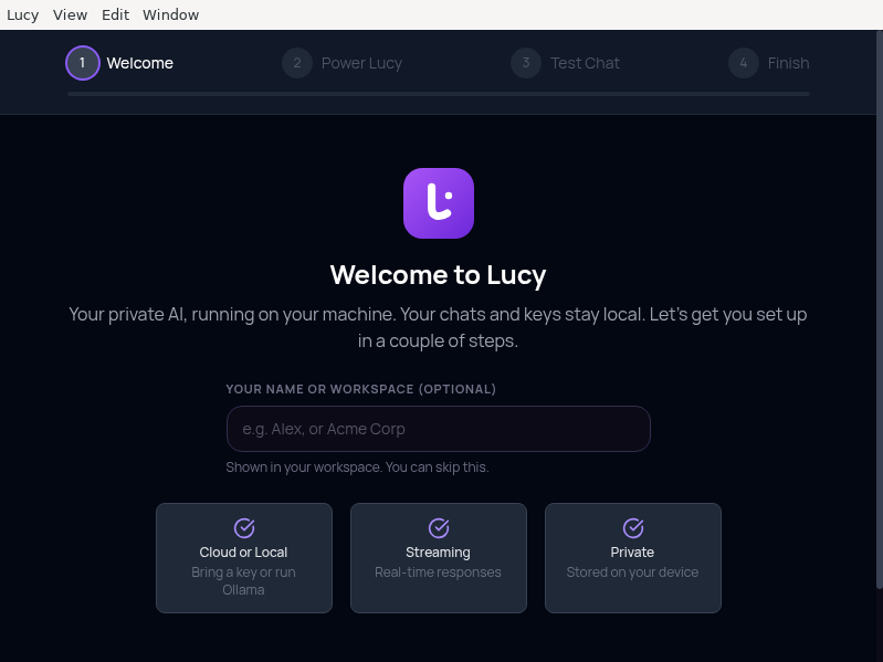 Screenshot of Lucy