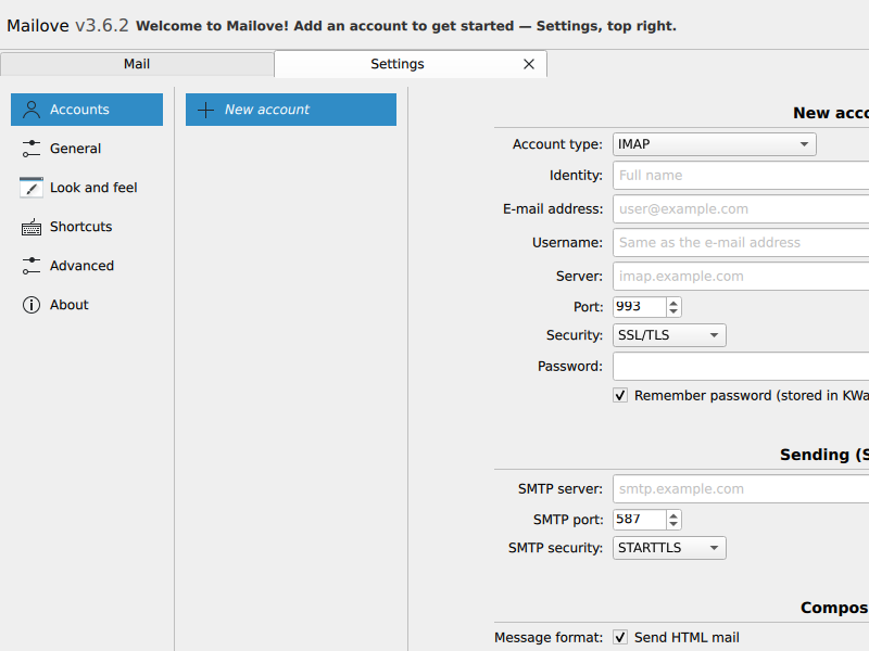 Screenshot of Mailove