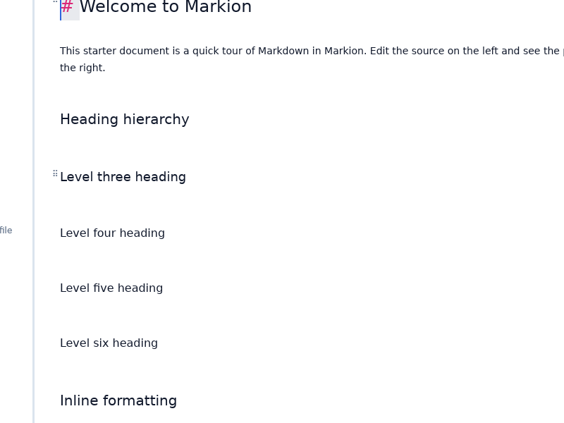 Screenshot of Markion