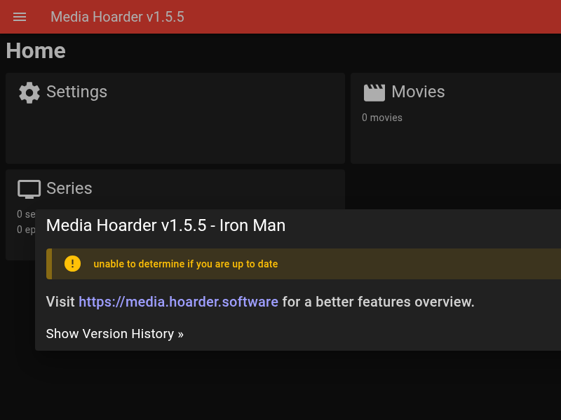 Screenshot of Media_Hoarder