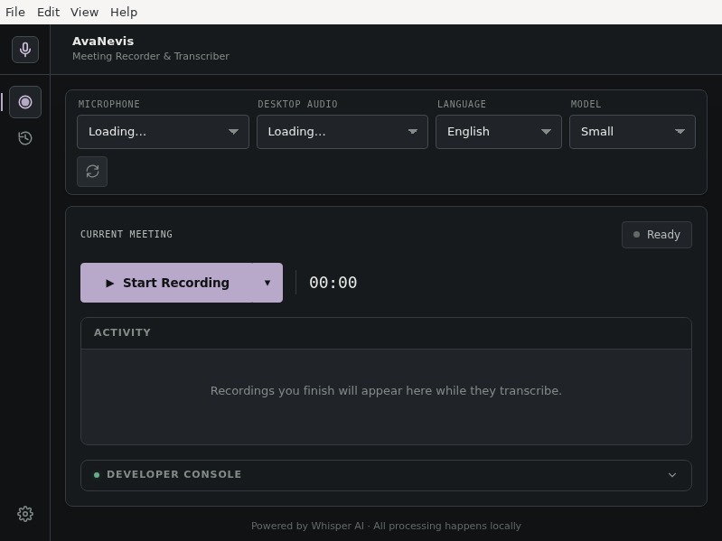Screenshot of Meeting_Transcriber
