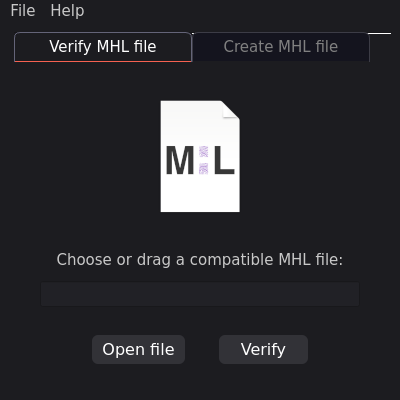 Screenshot of MhlFileVerify