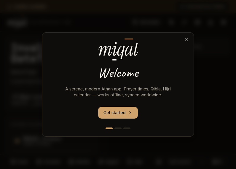 Screenshot of Miqaat