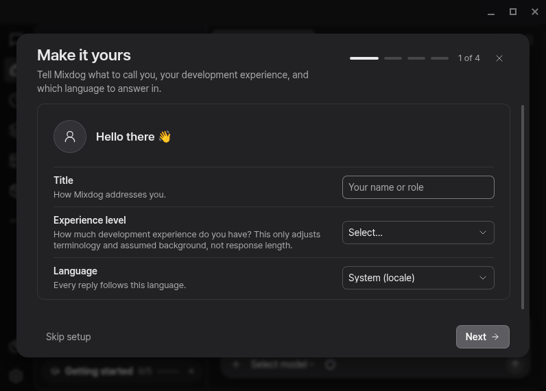Screenshot of Mixdog
