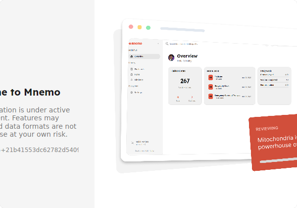 Screenshot of Mnemo