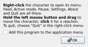 Screenshot of MoneyUnderBed-DeskPet