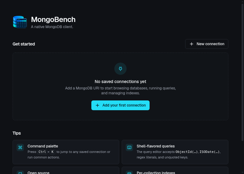 Screenshot of MongoBench