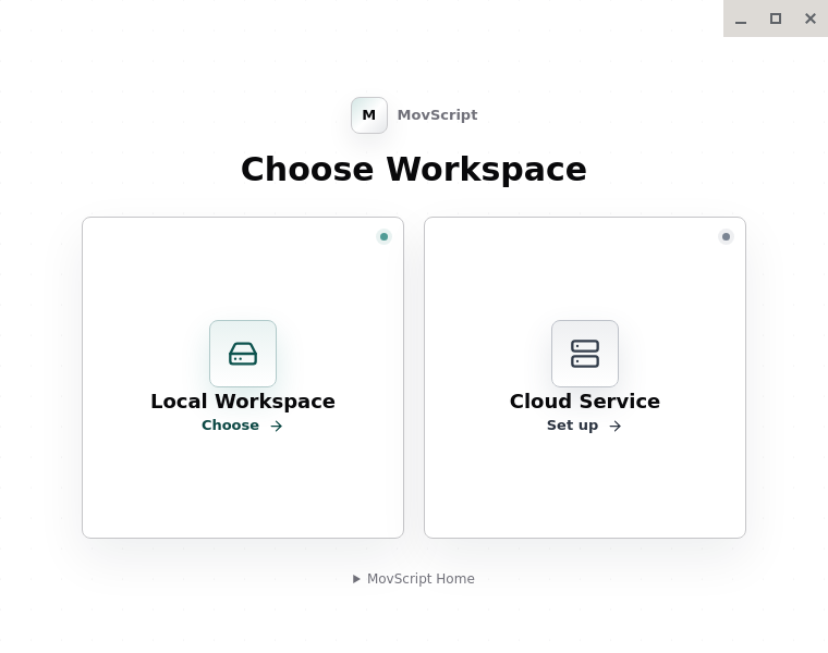 Screenshot of MovScript
