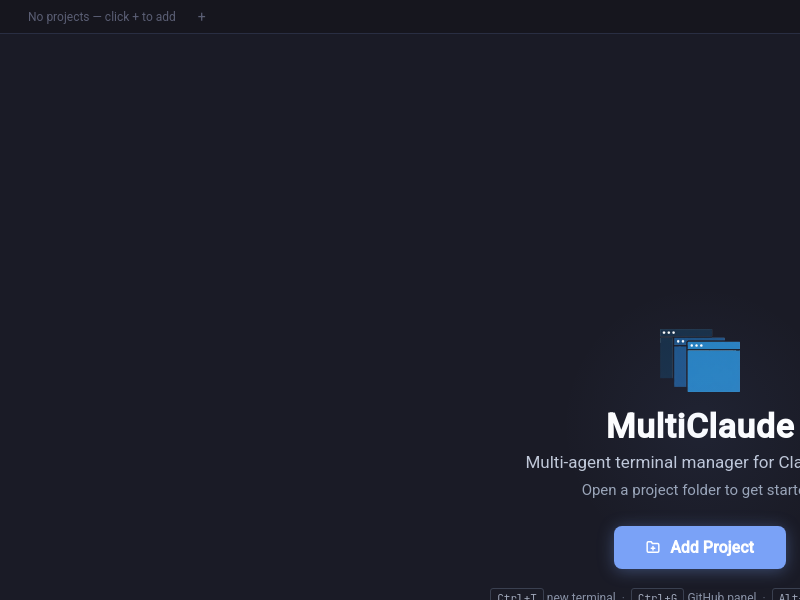 Screenshot of MultiClaude
