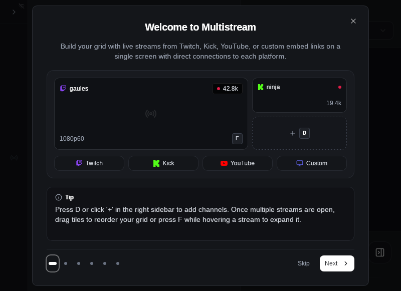 Screenshot of Multistream