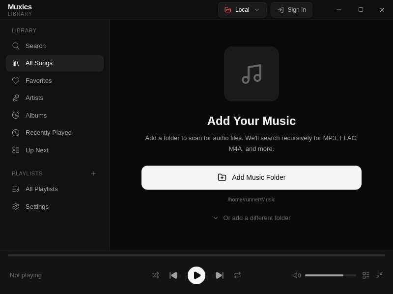 Screenshot of Muxics