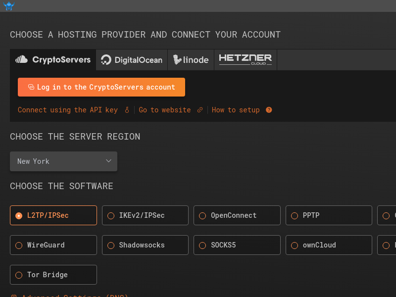 Screenshot of MyVPN