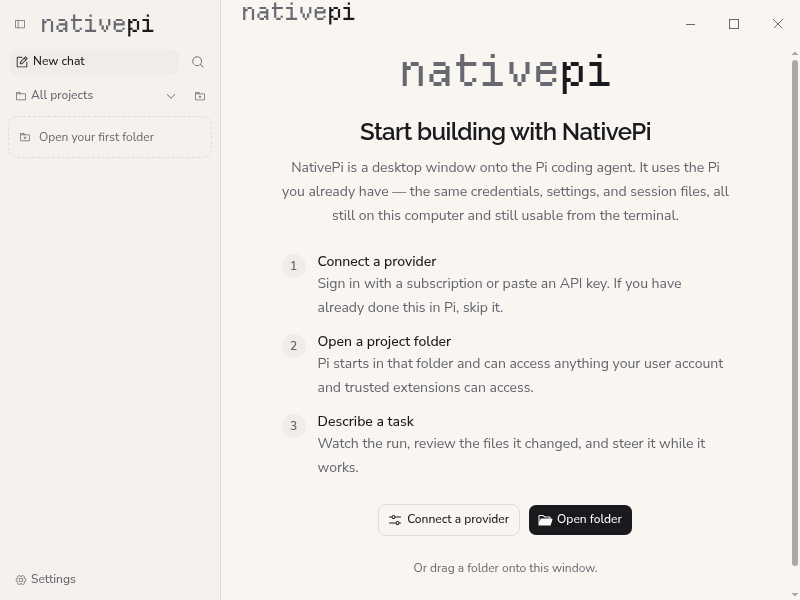 Screenshot of NativePi