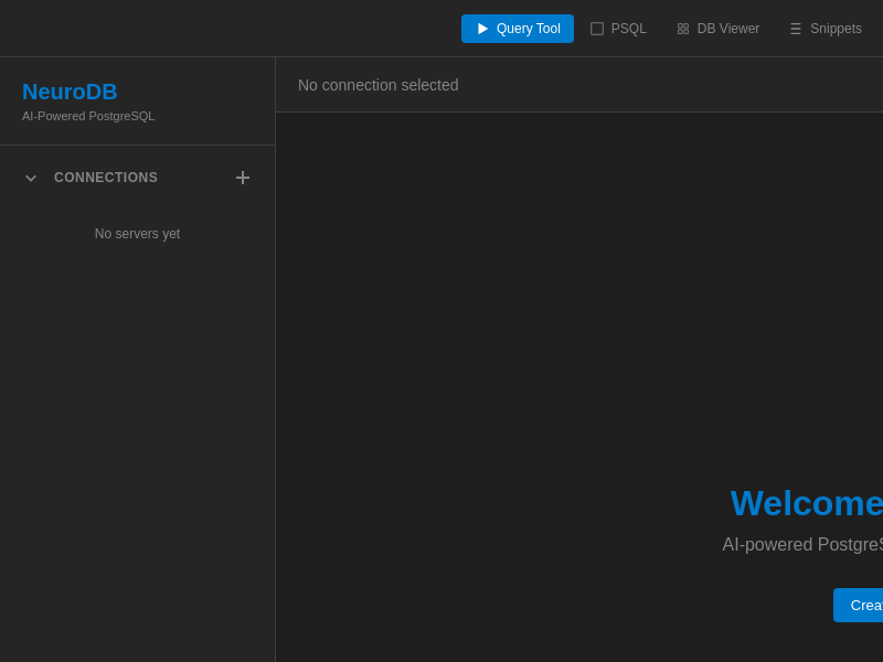 Screenshot of NeuroDB