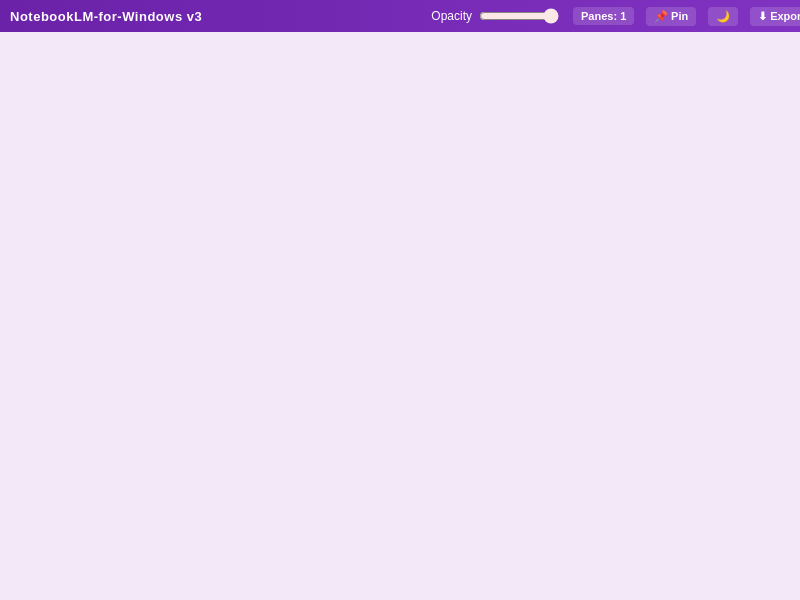 Screenshot of NotebookLM_for_Windows