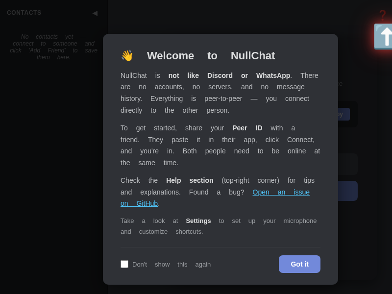 Screenshot of NullChat