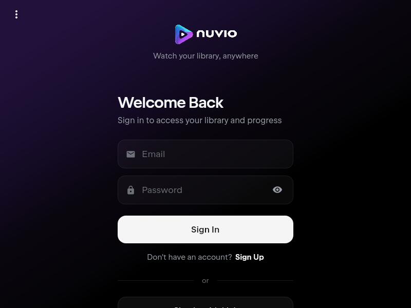 Screenshot of NuvioDesktop