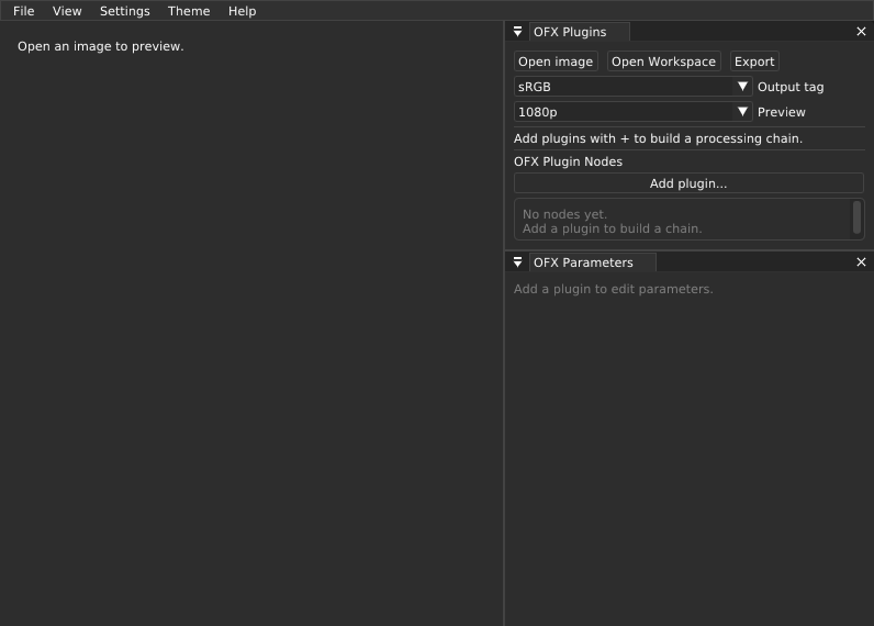 Screenshot of OFX_Raw_Host
