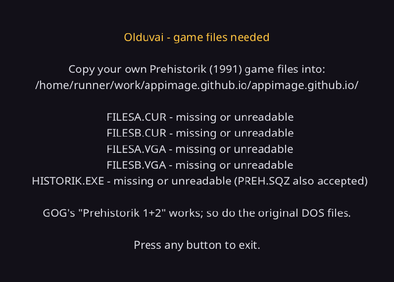 Screenshot of Olduvai