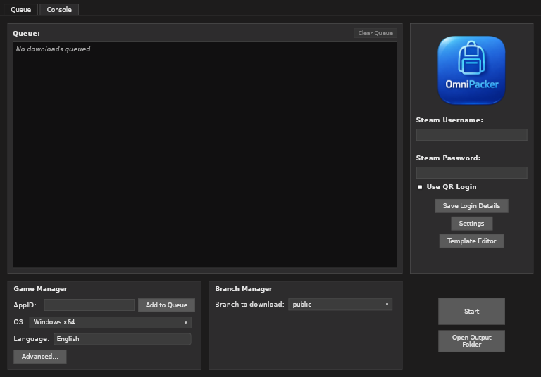 Screenshot of OmniPacker